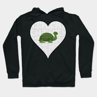 Jigsaw  Turtle Heart Design - Fish Turtle Hoodie